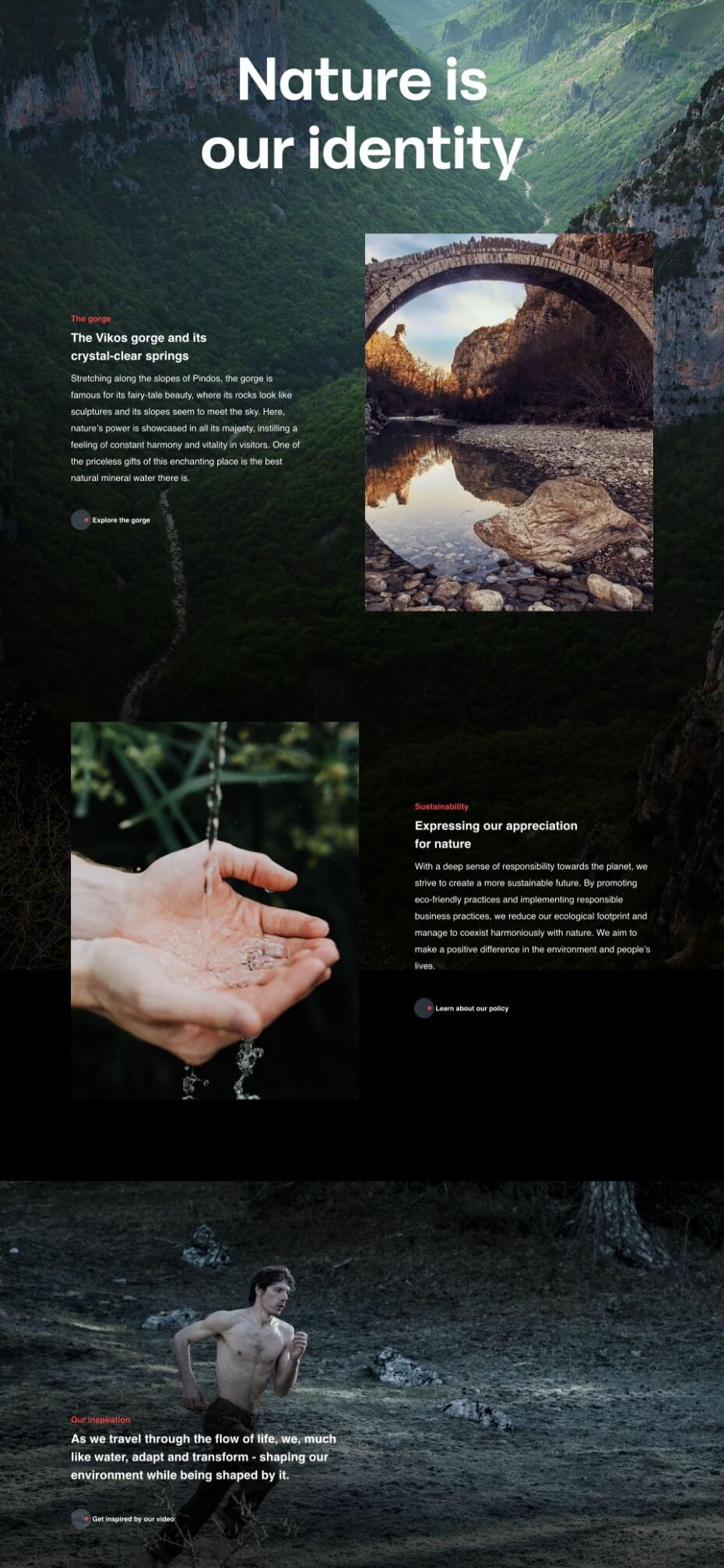 Vikos Water’s website: From spring to screen 