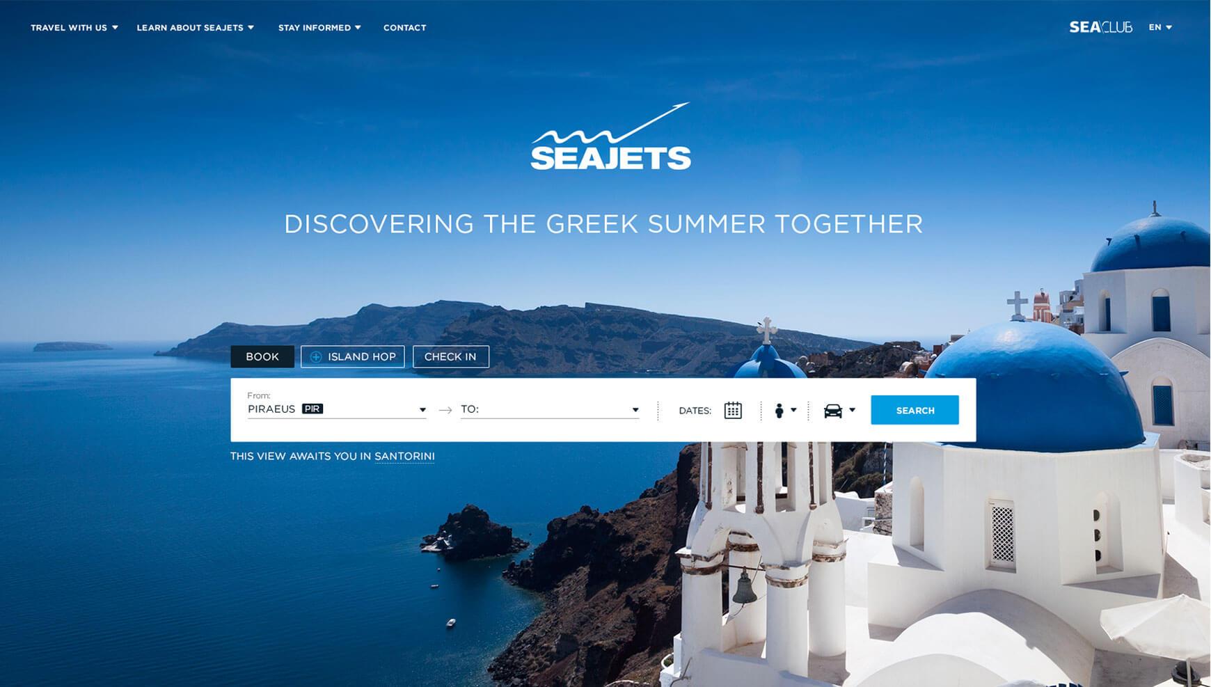 Seajets' website: As fast as a jet, as clear as the Aegean sky